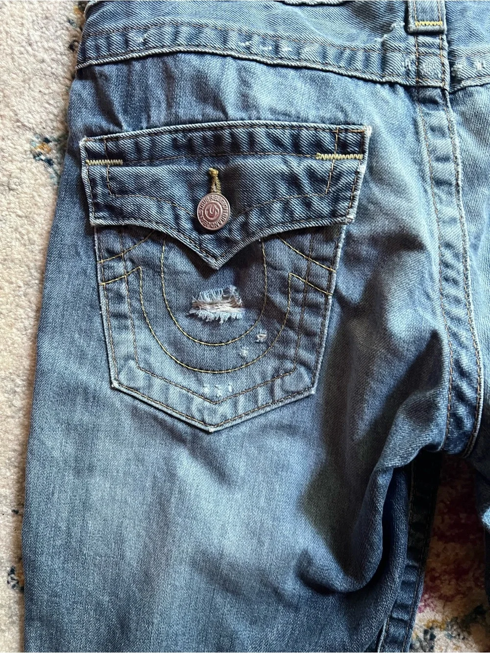 🔥🩵True Religion-Riley Baggy Boyfriend Oversized Jean Short🩵🔥